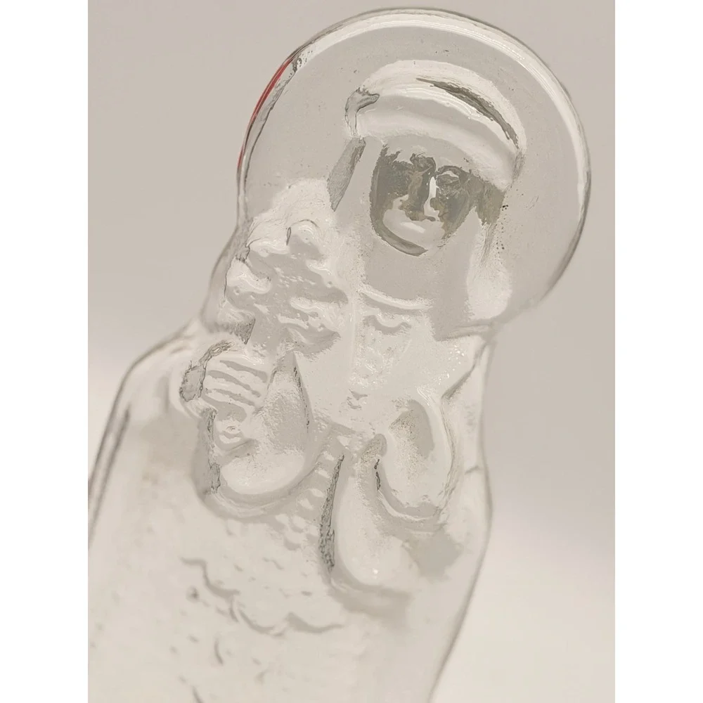 Neman Glassworks Belarus St Euphrosyne Polotsk Hand Pressed Art Glass Icon 11.5